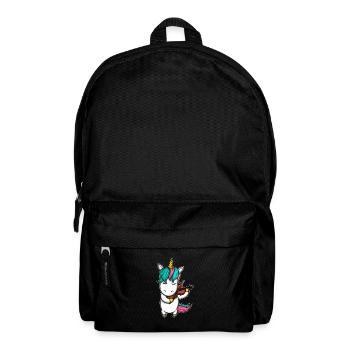 Unicorn violin - Backpack - black - Front