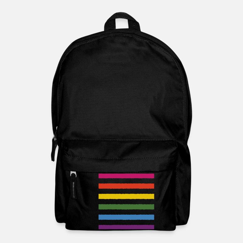 drapeau arc-en-ciel - Sac à dos - noir