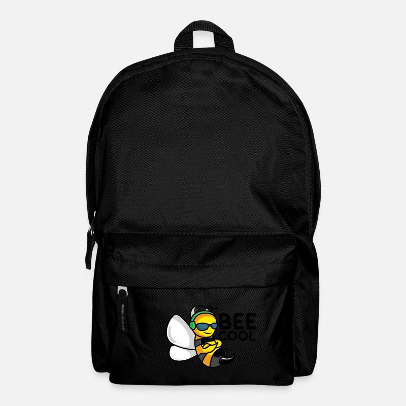 Die coole Biene "BEE COOL" Geschenk - Rucksack - Schwarz