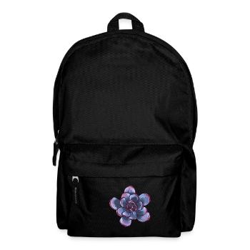 Echeveria Sukkulent Pflanze - Rucksack - Schwarz - Vorne
