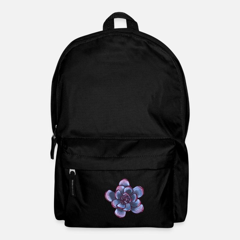 Echeveria Succulent Plant - Backpack - black