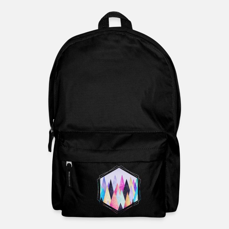 Hipster Dreieck (Geometrie) Abstrakte Berge Design - Rucksack - Schwarz