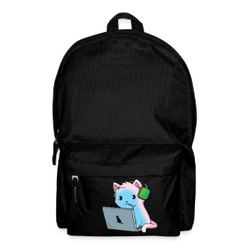 Zockende Katze - Rucksack - Schwarz - Vorne