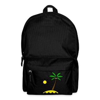 Palmen - Rucksack - Schwarz - Vorne