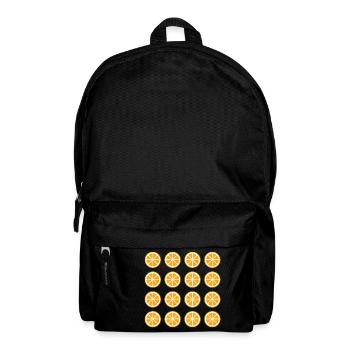 Orangen - Rucksack - Schwarz - Vorne