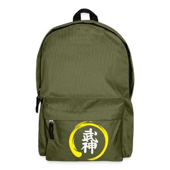 Kanji Bujinkan with yellow circle - Backpack - olive green - Front