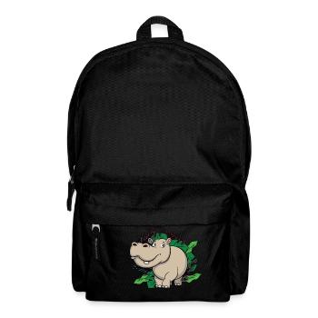 Jungle Hippo, king of the jungle - Backpack - black - Front