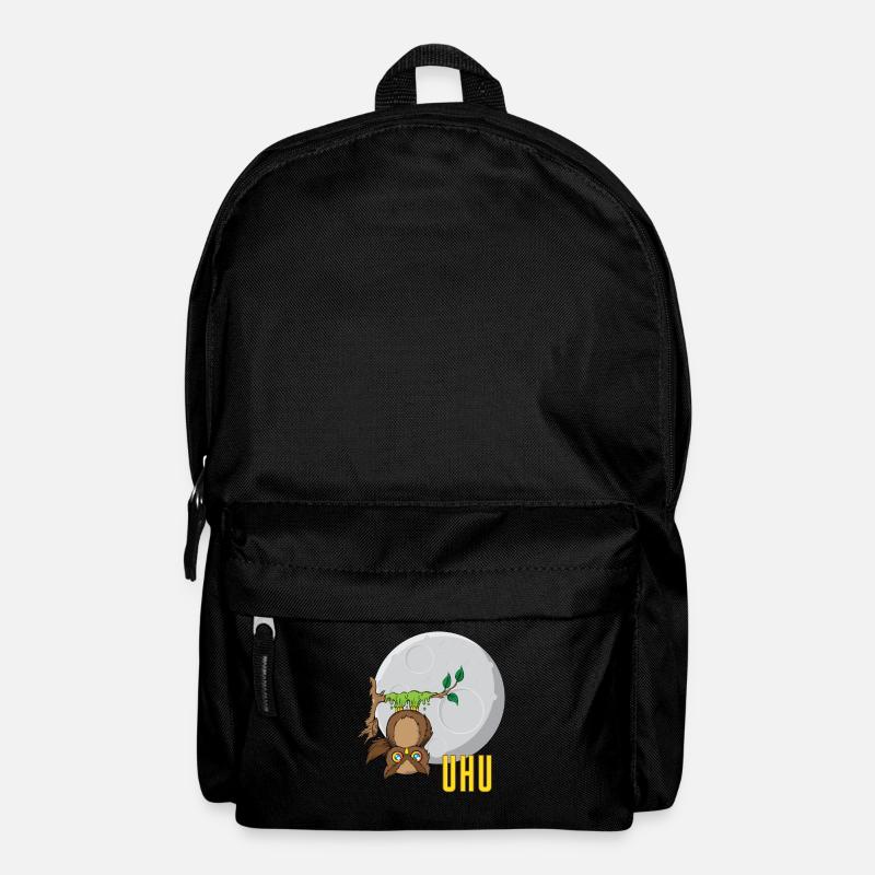 Eule vor Mond - Rucksack - Schwarz