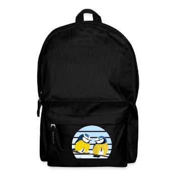 jz.birds blue tit bird design - Backpack - black - Front