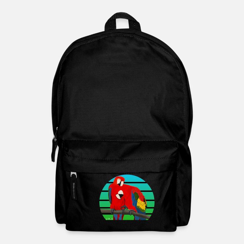 jz.birds parrot bird design - Backpack - black