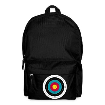 Zielscheibe Bogenschießen - Rucksack - Schwarz - Vorne