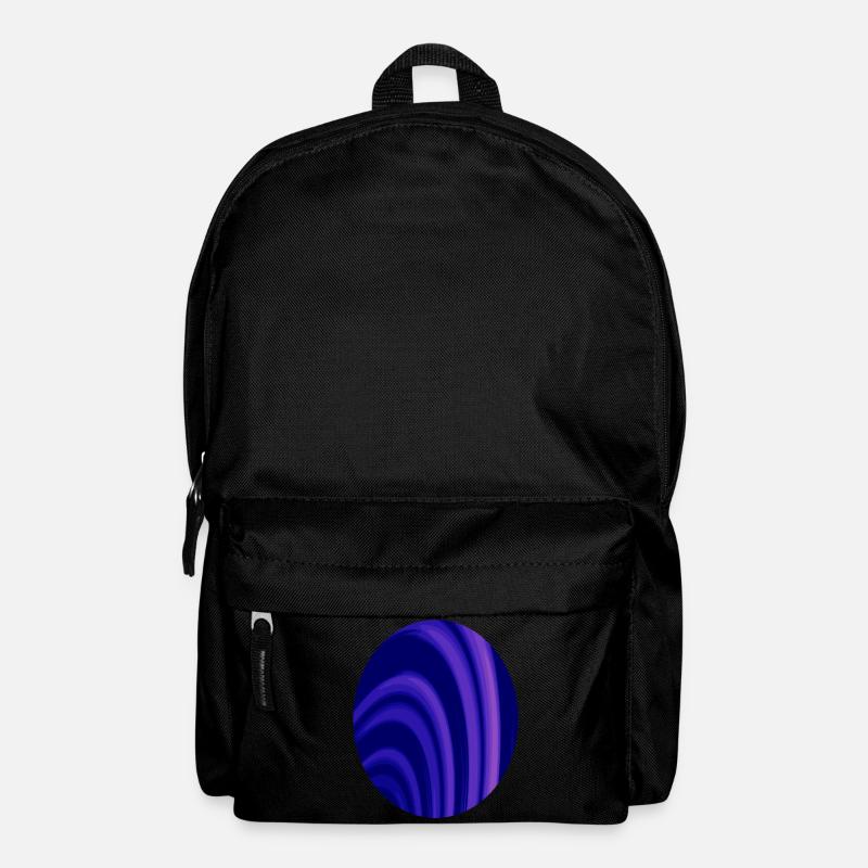 Fraktal Ringe Oval - Rucksack - Schwarz