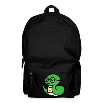 Eyeglass Snake Nose Bike Reptile Comic - Backpack - black - Front
