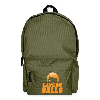 Ginger balls with flaming red hair - Backpack - olive green - Front