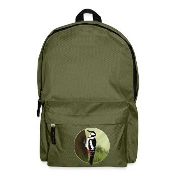 jz.birds illustration de conception oiseau pic - Sac à dos - vert olive - Devant
