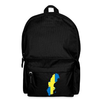 Drapeau de la Suède et carte de la Suède - Sac à dos - noir - Devant