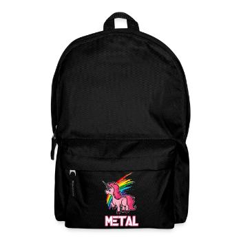 Metal Einhorn - Rucksack - Schwarz - Vorne