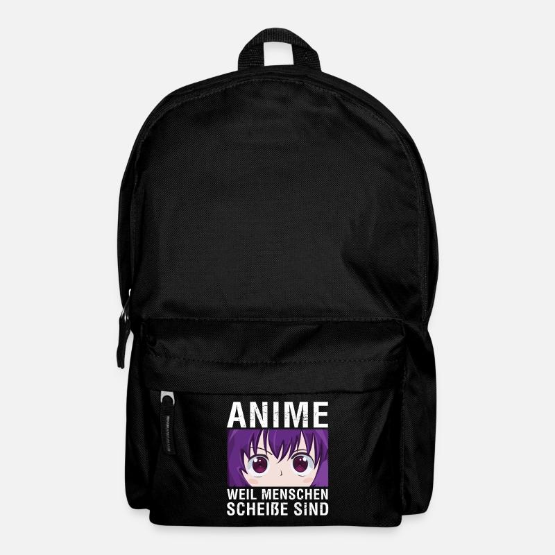 Anime Weil Menschen Scheiße Sind - Rucksack - Schwarz