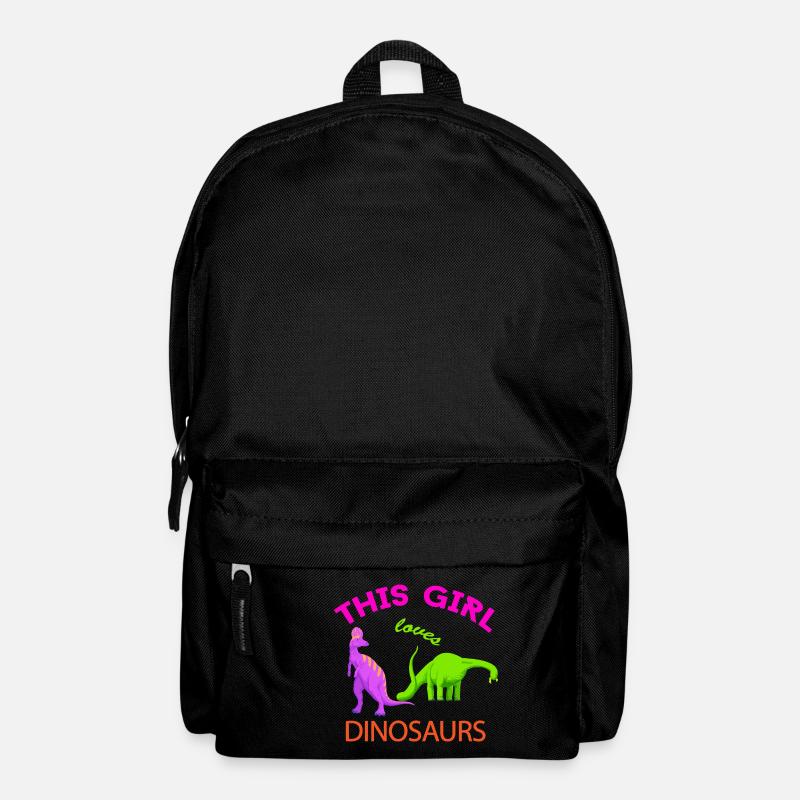 Dieses Mädchen liebt Dinosaurier - Rucksack - Schwarz