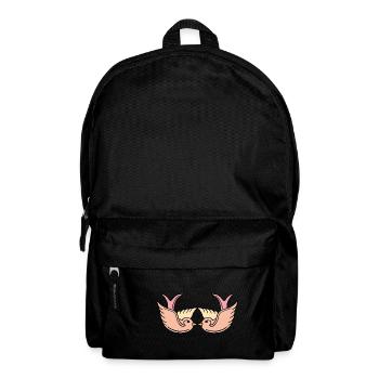 Rosa Schwalben - Rucksack - Schwarz - Vorne