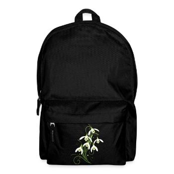 Fleurs de perce-neige. Le printemps arrive. - Sac à dos - noir - Devant
