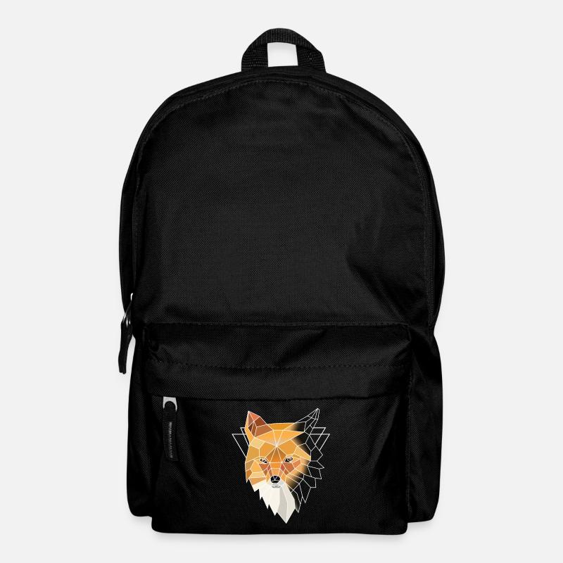 Oranger Polygonal Fuchs - Rucksack - Schwarz