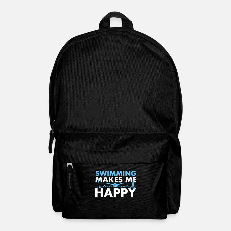 Swimming makes me happy swimmers - Backpack - black