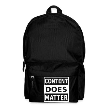 Content Internet Online Marketing Data digital w - Rucksack - Schwarz - Vorne