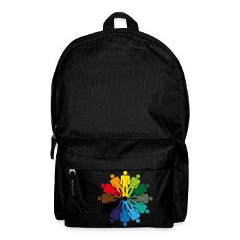 Die Welt ist bunt! Geschenk LGBT Welt Liebe Farben - Rucksack - Schwarz - Vorne