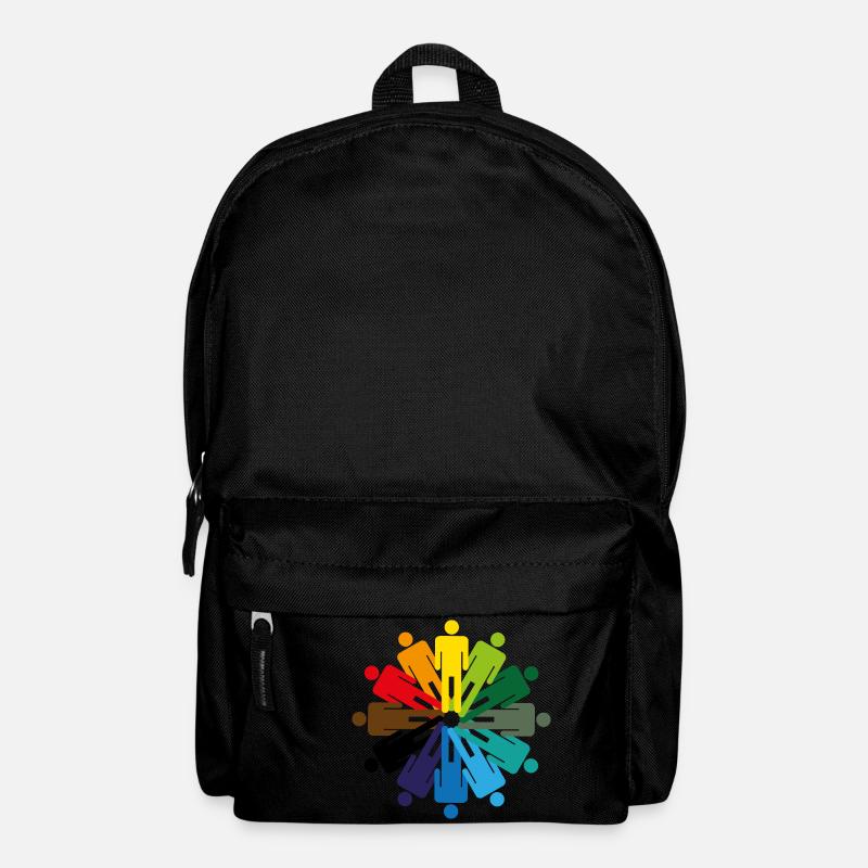 Die Welt ist bunt! Geschenk LGBT Welt Liebe Farben - Rucksack - Schwarz
