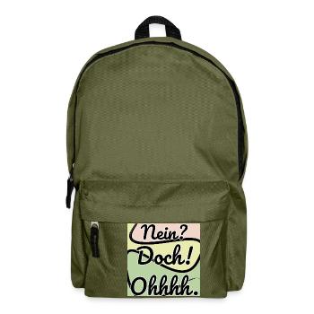 Doch! Ohhh. Lustig - Rucksack - Olivgrün - Vorne