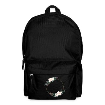 pfirsich_gruen_braun_kranz_1 - Rucksack - Schwarz - Vorne