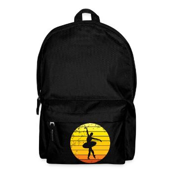 Ballerina ballet retro sunset dancer - Backpack - black - Front