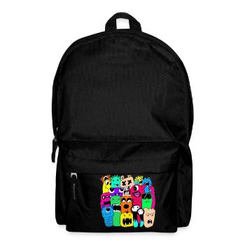 MONSTER DOODLE - Rucksack - Schwarz - Vorne