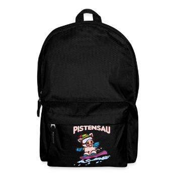 Pistensau - Skifahren - Snowboaden - Apres Ski - Rucksack - Schwarz - Vorne
