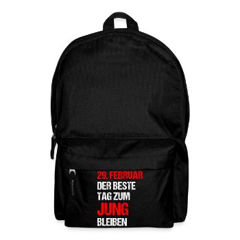29. Februar Der Beste Tag Zum Jung Bleiben - Rucksack - Schwarz - Vorne