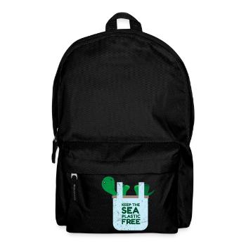 Keep the Sea Plastic Free gift idea - Backpack - black - Front