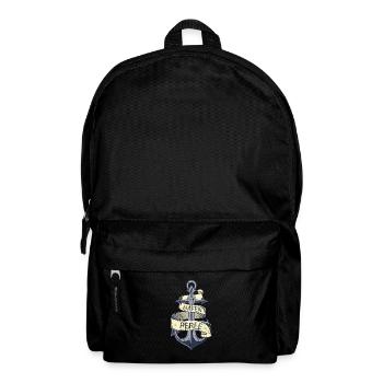 Hamburger Hafen Perle Anker Seemann Geschenk - Rucksack - Schwarz - Vorne