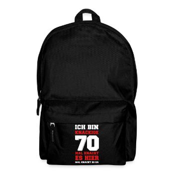 70. Geburtstag Lustige Geschenkidee - Rucksack - Schwarz - Vorne