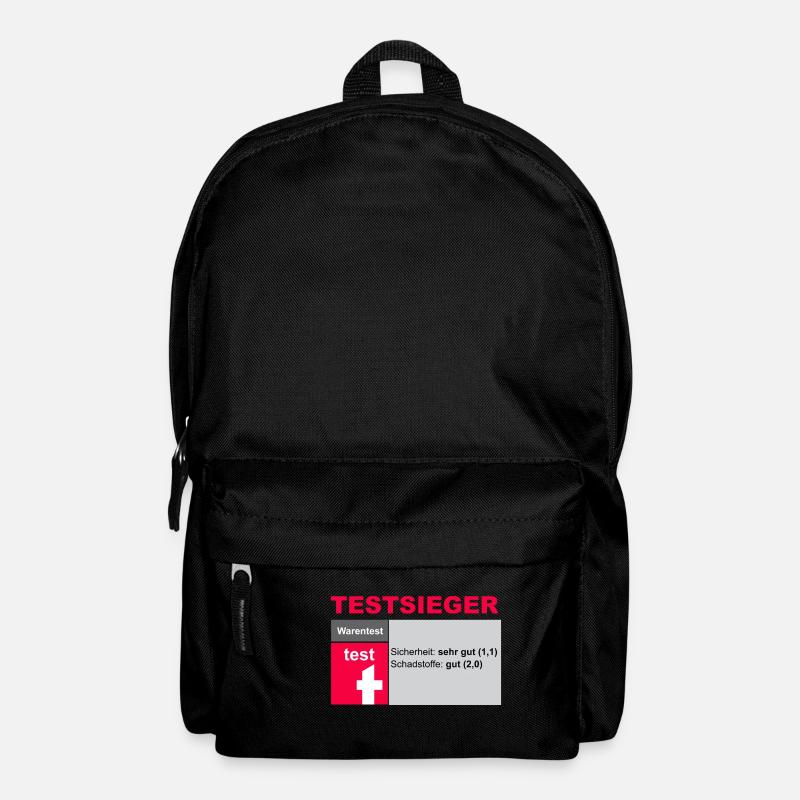 Fake Testsieger Warentest lustige Geschenkidee - Rucksack - Schwarz