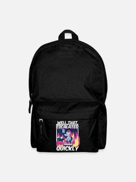 That escalated quickly Meme Einhorn lustig - Rucksack - Schwarz