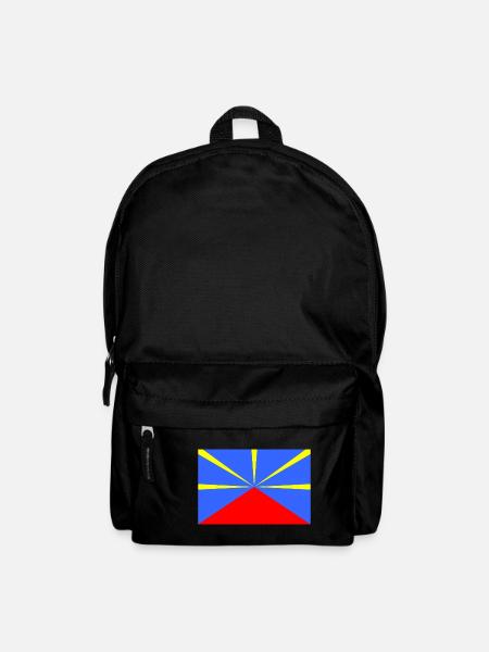 Drapeau de l'île de la Réunion "Lo mahavéli" 974 - Sac à dos - noir