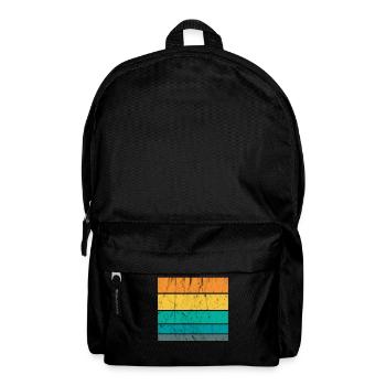 Rétro rétro arrière arrière carré symbole - Sac à dos - noir - Devant
