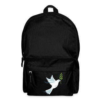 Colombe de paix symbole de l'idée de cadeau d'amitié - Sac à dos - noir - Devant