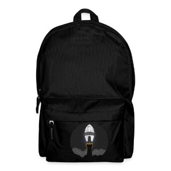 Space shuttle rocket flies into space - Backpack - black - Front