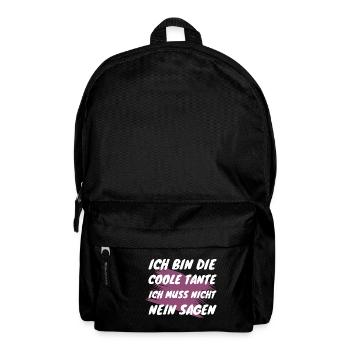 Ich bin die coole Tante ich muss nicht Nein sagen - Rucksack - Schwarz - Vorne