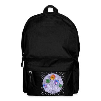 fleurs - Sac à dos - noir - Devant