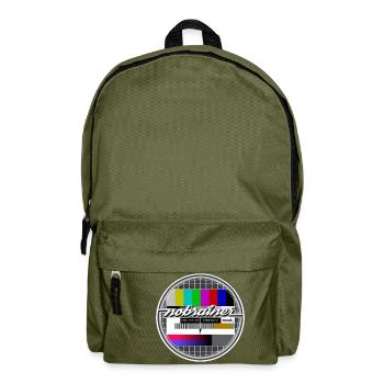 NoBrainer TV Break (No to AfD) - Backpack - olive green - Front