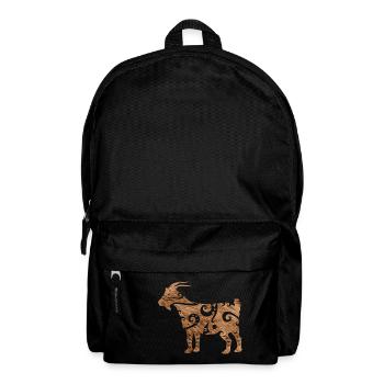 Cadeau de tatouage tribal polynésien de chèvre Agora maori - Sac à dos - noir - Devant
