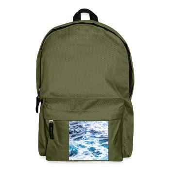 Ozean Wellen - Rucksack - Olivgrün - Vorne